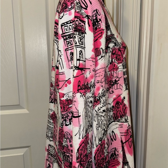 Multiples Pink and Black Paris Graphic Print Top - Picture 8 of 10